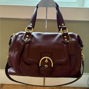 Y2K Vintage Coach Burgundy Leather Bag